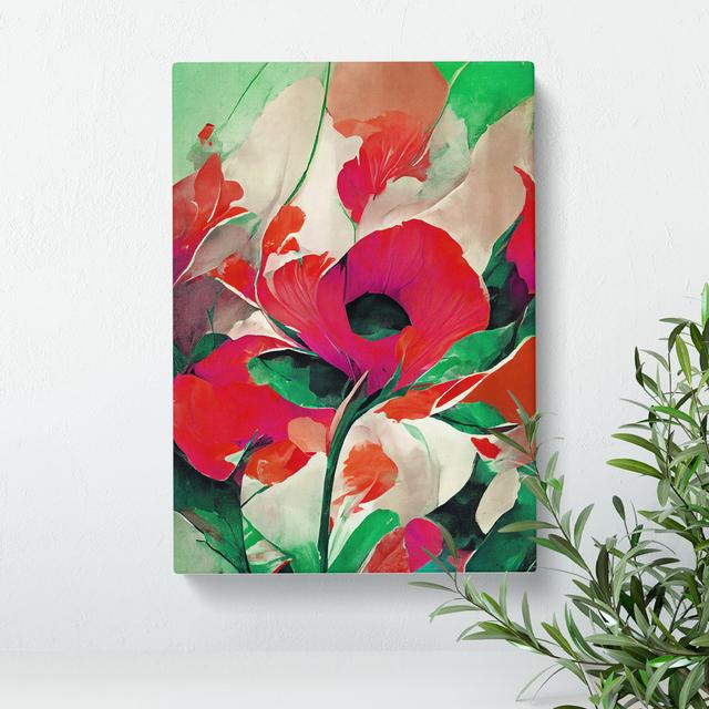 Abstract Floral Modern No.5 - Wrapped Canvas Painting ClassicLiving Size: 60cm H x 40cm W x 3cm D on Productcaster.