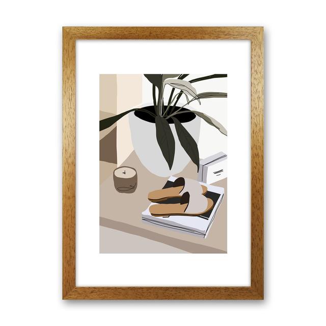 Mica Shoes And Plant N9 by Pixy Paper - Print Rosalind Wheeler Format: Oak Framed, Size: 29.7cm H x 21cm W x 3cm D on Productcaster.