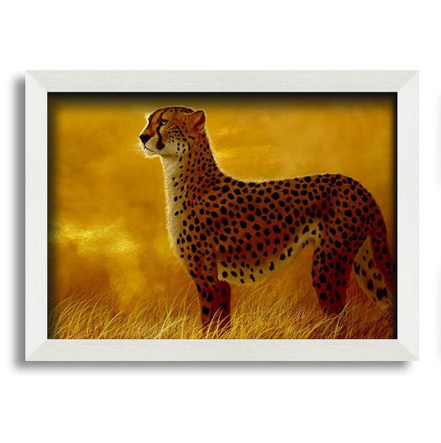 Awudi African Cheetah - Single Picture Frame Art Prints Latitude Run Size: 59.7cm H x 84.1cm W x 10cm D on Productcaster.