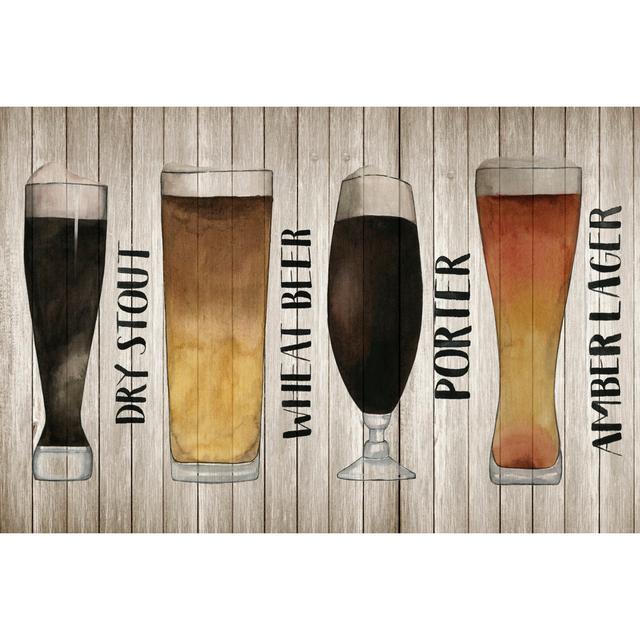 Beer Chart II by Grace Popp - Wrapped Canvas Print Rosalind Wheeler Size: 20cm H x 30cm W on Productcaster.