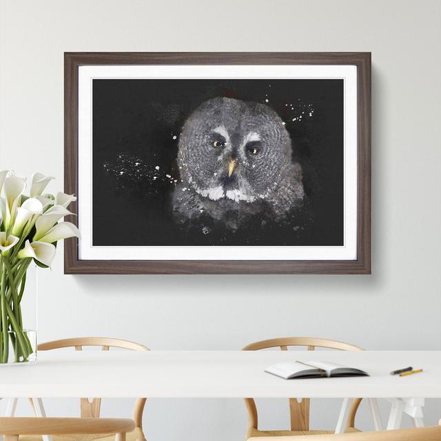 Great Grey Owl Vol.2 - Picture Frame Graphic Art East Urban Home Size: 48cm H x 65cm W x 2cm D, Frame Option: Walnut Framed on Productcaster.