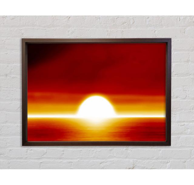 Surreal Orange Sunset Framed Print Highland Dunes Size: 84.1cm H x 118.9cm W x 3.3cm D on Productcaster.