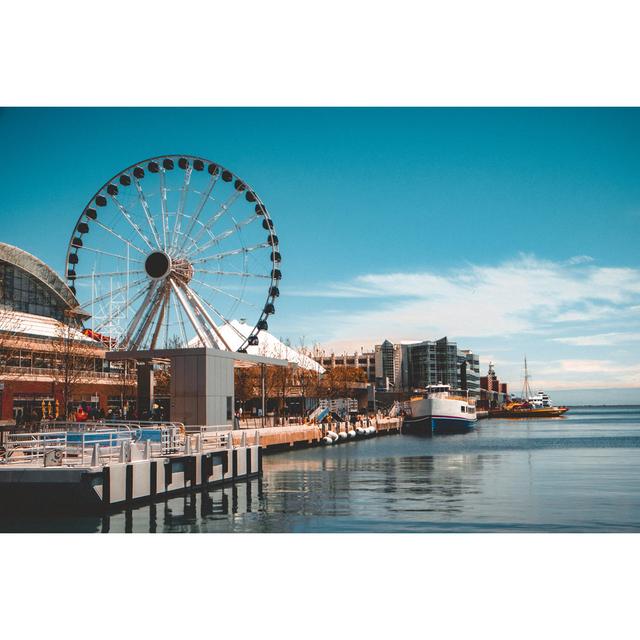 Navyã¢Â‚¬Â„¢S Pier Centennial Wheel by Diego Medina - Wrapped Canvas Print Latitude Run Size: 61cm H x 91cm W on Productcaster.