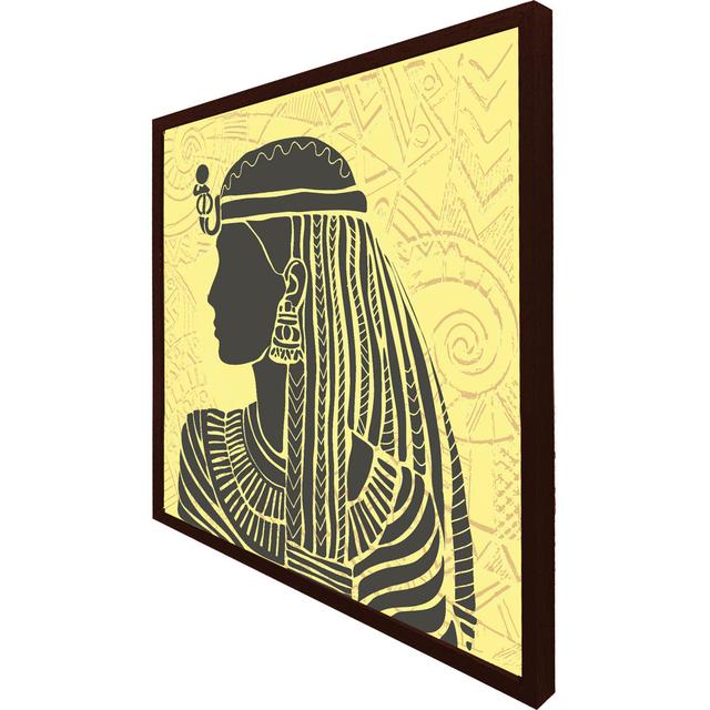 Beunca Egyptian Women On Yellow - Single Picture Frame Art Prints Latitude Vive Frame Colour: Black Framed, Size: 61cm H x 61cm W x 4cm D on Productcaster.