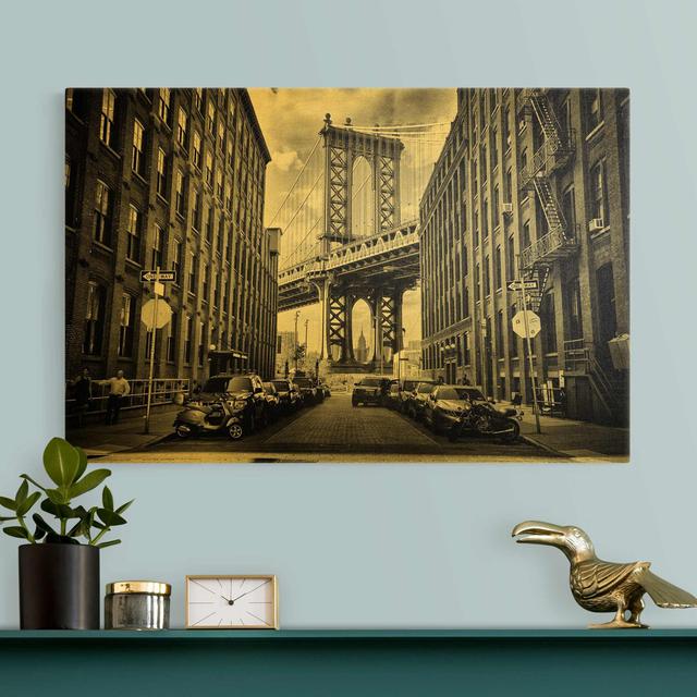 Leinwandbild Manhattan Bridge In Amerika Rosalind Wheeler Größe: 60cm H x 90cm B on Productcaster.