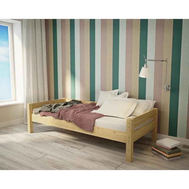 Fika European Single (90 X 200cm) Solid Wood Bed Union Rustic Colour: Natural on Productcaster.