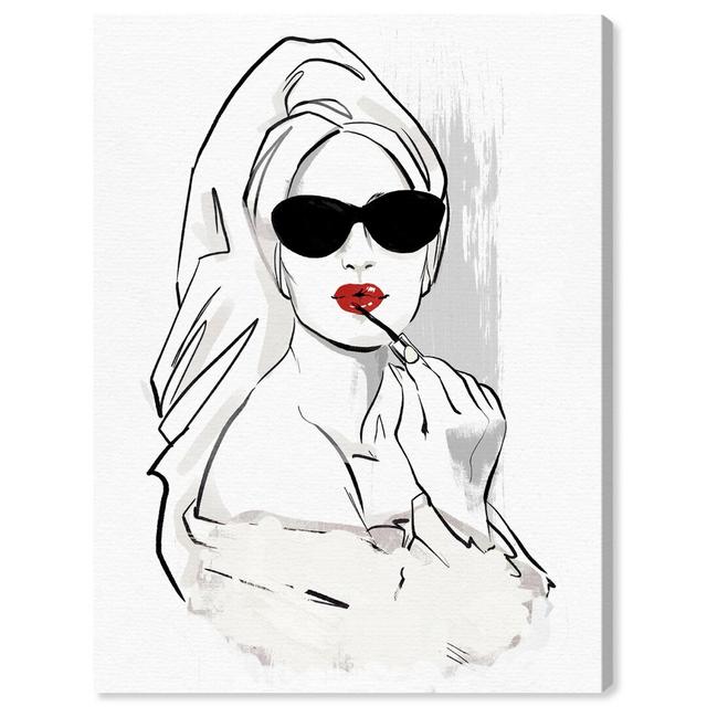 'Lips Nails' - Wrapped Canvas Graphic Art Print Oliver Gal Size: 61cm H x 3.8cm W x 45.7cm D on Productcaster.