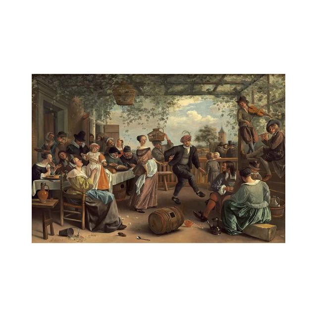 The Dancing Couple by Jan Steen - Wrapped Canvas Painting ClassicLiving Size: 45.72cm H x 66.04cm W x 1.905cm D on Productcaster.