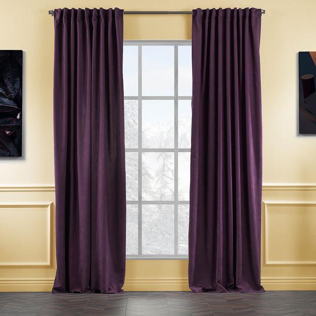 100% Blackout Thermal Extra Long & Extra Wide Decorative Curtain Single Panel Lilijan Home & Curtain Panel Size: 280cm W x 200cm D, Colour: Purple on Productcaster.