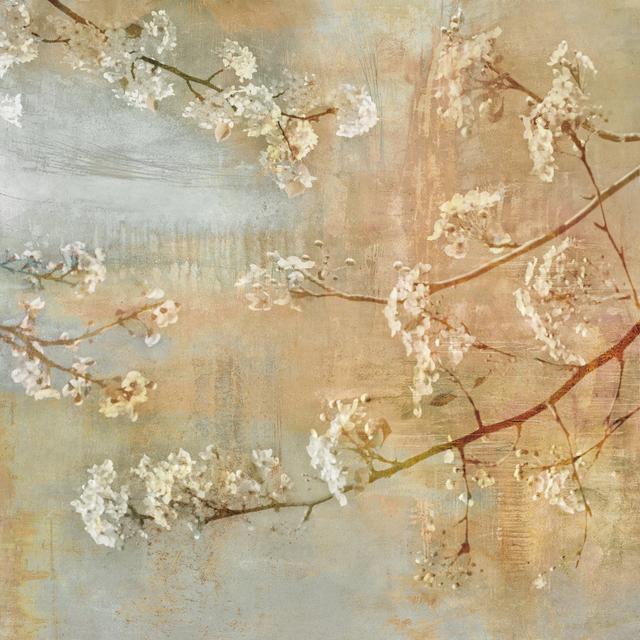 Blossoms On The Pond II by John Seba - Wrapped Canvas Print Marlow Home Co. Size: 76cm H x 76cm W on Productcaster.