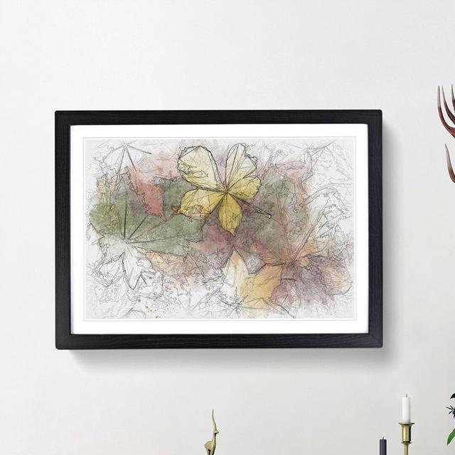 Leaves on an Autumn Forest - Picture Frame Graphic Art Print East Urban Home Size: 36cm H x 48cm W x 2cm D, Frame Option: Black Framed on Productcaster.