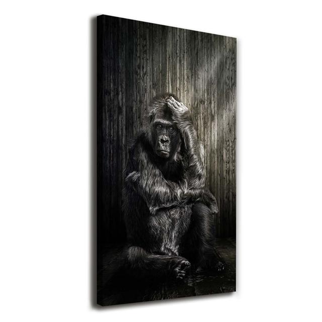 Gorilla - Kunstdrucke auf Leinwand - Wrapped Canvas ModernMoments on Productcaster.