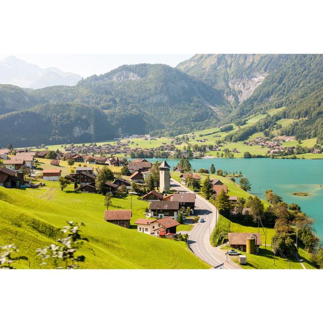 Village In Switzerland by JonghyunKim - Wrapped Canvas Print Alpen Home Size: 81cm H x 122cm W x 3.8cm D on Productcaster.