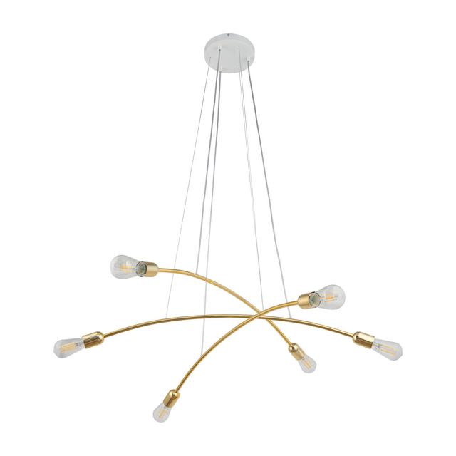 Anupam 6 - Light Cluster Pendant George Oliver Base Finish: Gold colours on Productcaster.