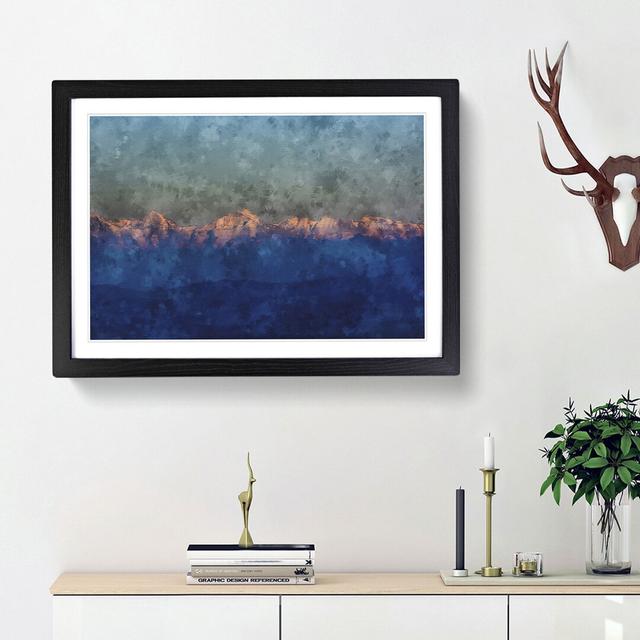 High Mountain Peaks of the Alps - Picture Frame Painting Print East Urban Home Size: 33cm H x 45cm W x 2cm D, Frame Option: Black Framed on Productcaster.