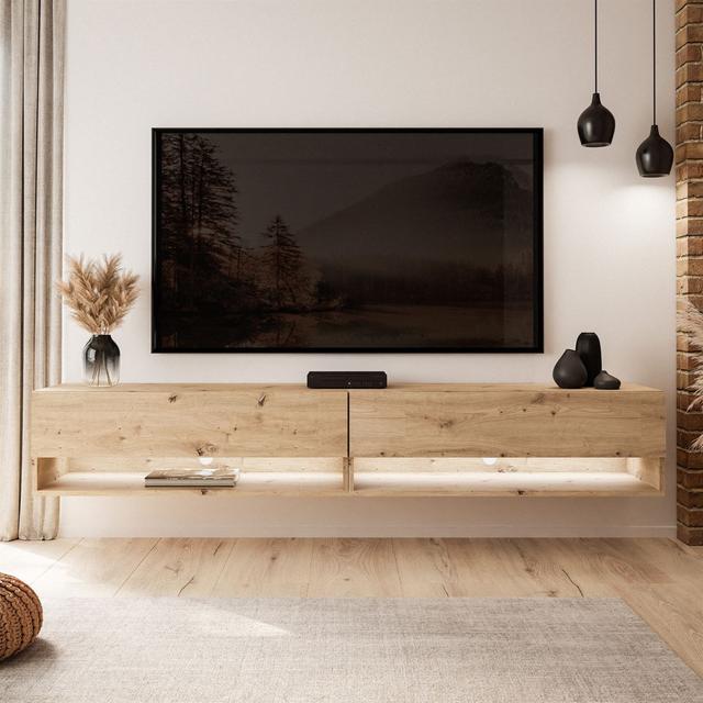 Calante TV wall cabinet with LED lighting Metro Lane on Productcaster.