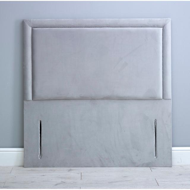 Pasquale Upholstered Headboard Canora Grey Size: Super King (6'), Colour: Silver on Productcaster.