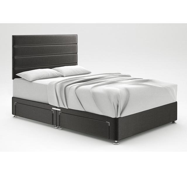 Ikin Divan Bed Base 17 Stories Storage Type: 2 Drawers Same Side, Colour: Cosmic, Size: Single (3') on Productcaster.