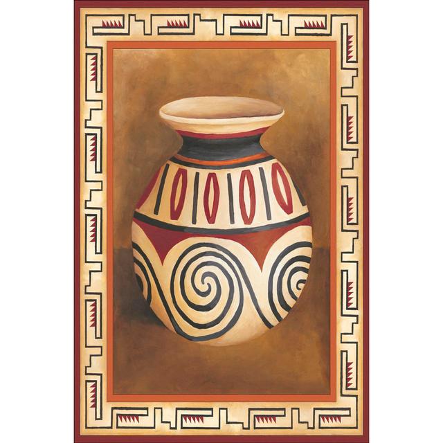 Southwest Pottery IV by Chariklia Zarris - Wrapped Canvas Painting Rosalind Wheeler Size: 46cm H x 30cm W x 3.8cm D on Productcaster.