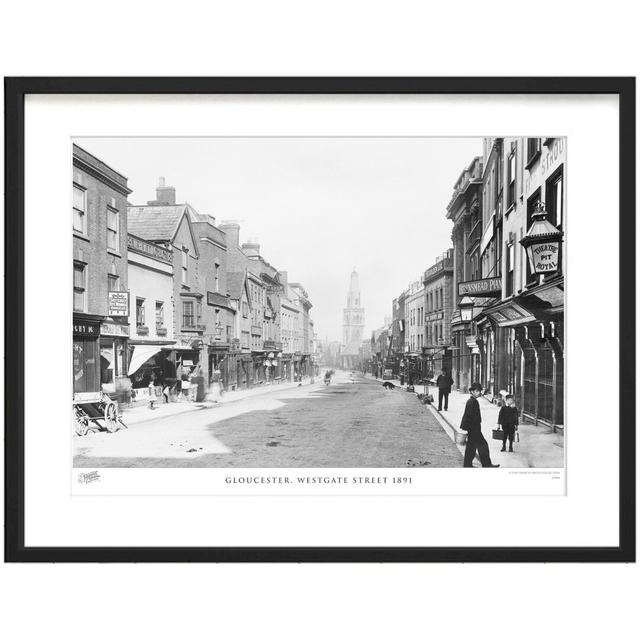 'Gloucester, Westgate Street 1891' by Francis Frith - Picture Frame Photograph Print on Paper The Francis Frith Collection Size: 45cm H x 60cm W x 2.3 on Productcaster.