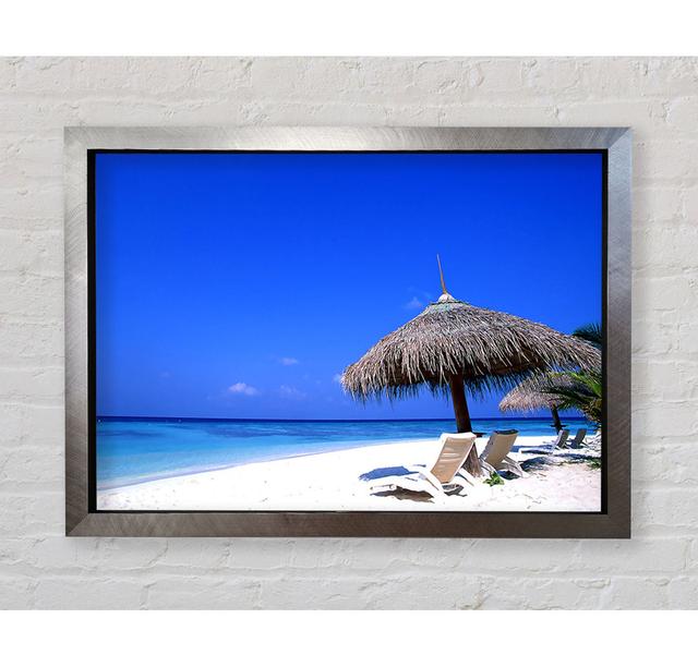 Lovers Sea Shore Beach - Single Picture Frame Art Prints Bright Star Size: 42cm H x 59.7cm W x 3.4cm D on Productcaster.