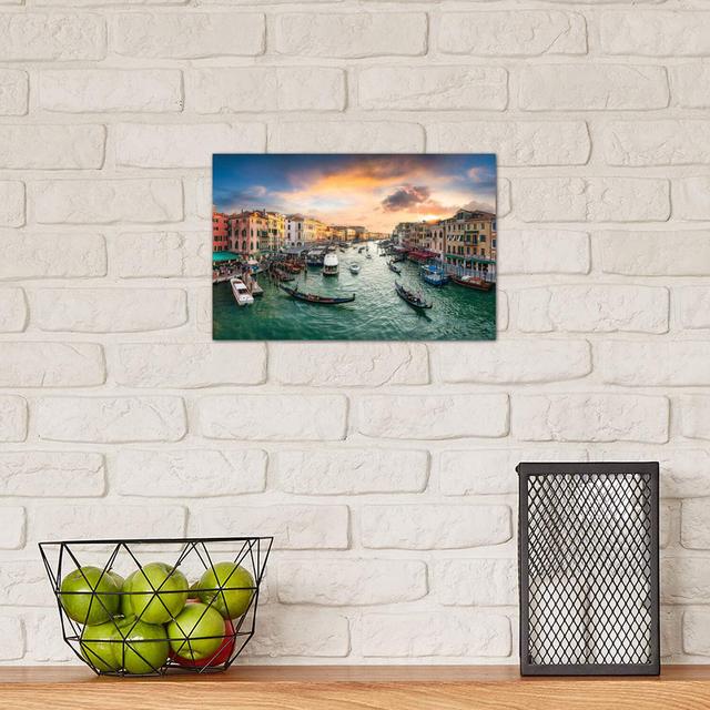 The Grand Canal In Venice, Italy by Jan Becke - Wrapped Canvas Print Latitude Run Size: 20.32cm H x 30.48cm W x 1.91cm D on Productcaster.