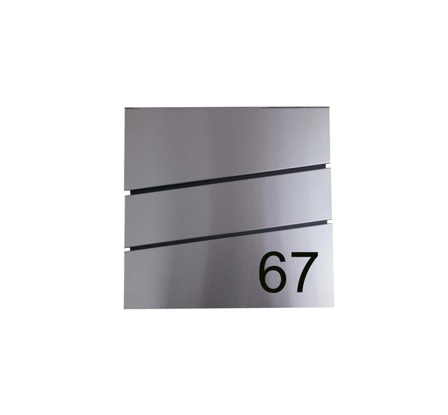 Maylin Locking Wall Mounted Letter Box Dakota Fields Number: 67 on Productcaster.