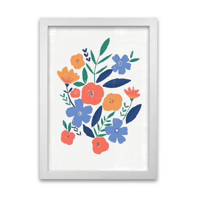 'Floral Art Print' by Laura Irwin - Graphic Art Print on Paper 17 Stories Frame Option: White Framed, Size: 42cm H x 29.7cm W x 3cm D on Productcaster.