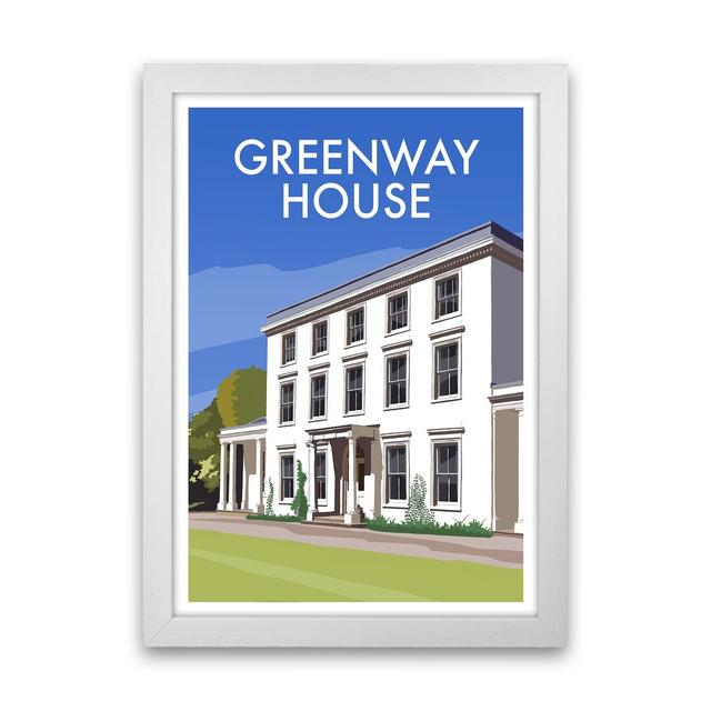 Greenway House Portrait by Richard O'Neill - Graphic Art Corrigan Studio Format: White Framed, Size: 88cm H x 64cm W x 3cm D on Productcaster.