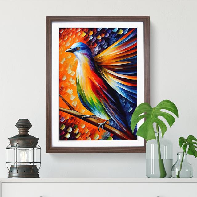 Beauty Of A Bird No.3 - Single Picture Frame Painting Marlow Home Co. Frame Colour: Brown Framed, Size: 46cm H x 34cm W x 2cm D on Productcaster.