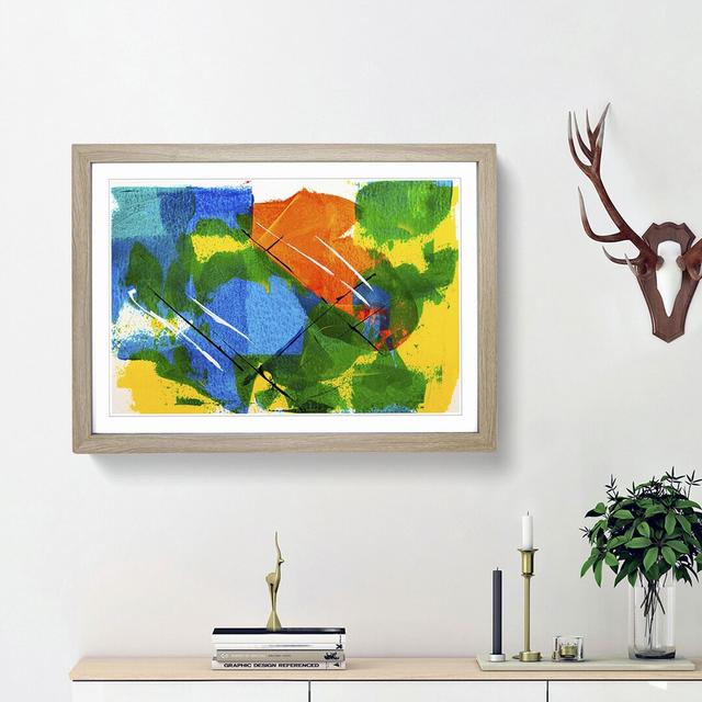 Abstract Art Painting Vol.476 by S.Johnson - Picture Frame Painting Print East Urban Home Frame Option: Oak Framed, Size: 62cm H x 87cm W x 2cm D on Productcaster.