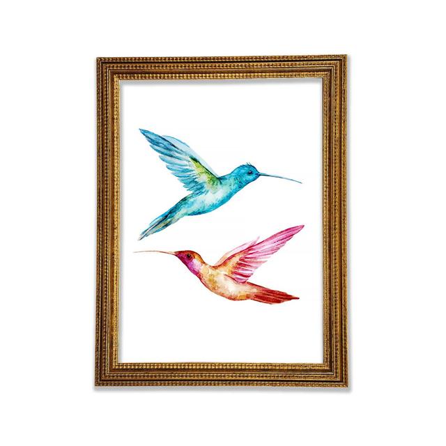 Hummingbird Duo - Single Picture Frame Art Prints Rosalind Wheeler Size: 84.1cm H x 59.7cm W x 3cm D on Productcaster.