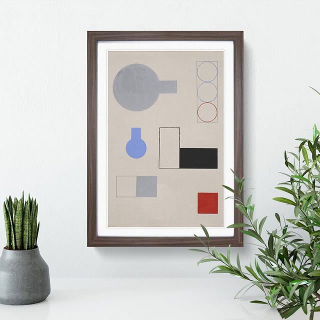 Composition Vol.2 by Sophie Taeuber-Arp - Picture Frame Graphic Art East Urban Home Frame Option: Walnut Framed, Size: 65cm H x 48cm W x 2cm D on Productcaster.