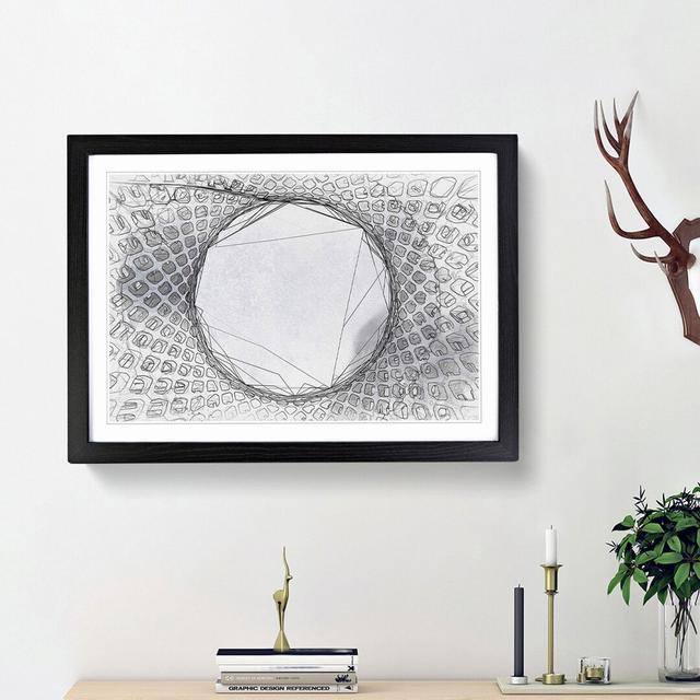 Architecture Sketch Vol.2 in Abstract - Picture Frame Drawing Print East Urban Home Frame Option: Black Framed, Size: 48cm H x 65cm W x 2cm D on Productcaster.