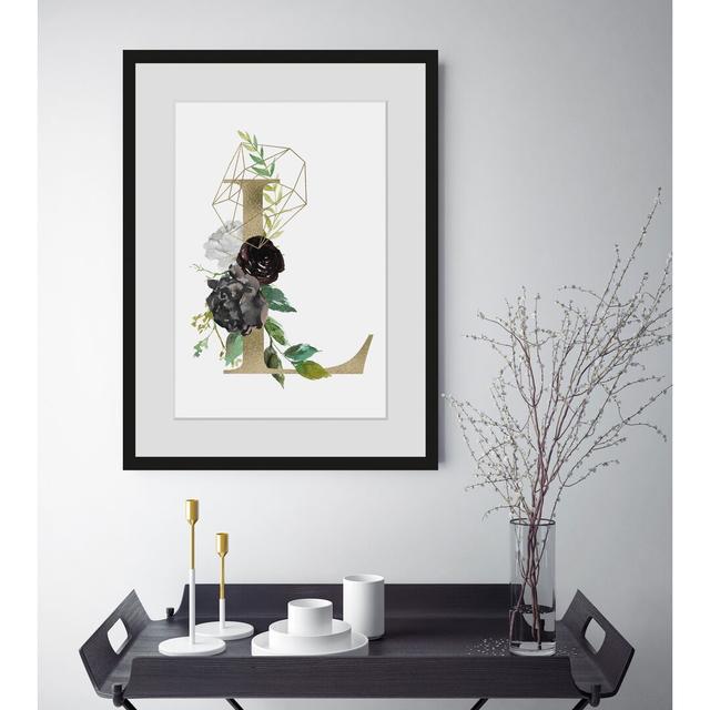 'Letter' Framed Graphic Art Ebern Designs on Productcaster.