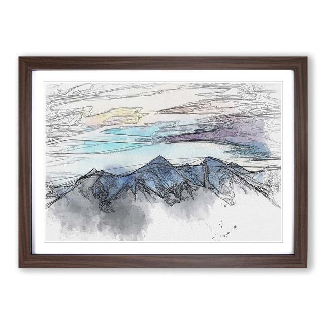 Mountains in Poland in Abstract - Picture Frame Graphic Art Print East Urban Home Size: 27cm H x 36cm W x 2cm D, Frame Option: Walnut Framed on Productcaster.