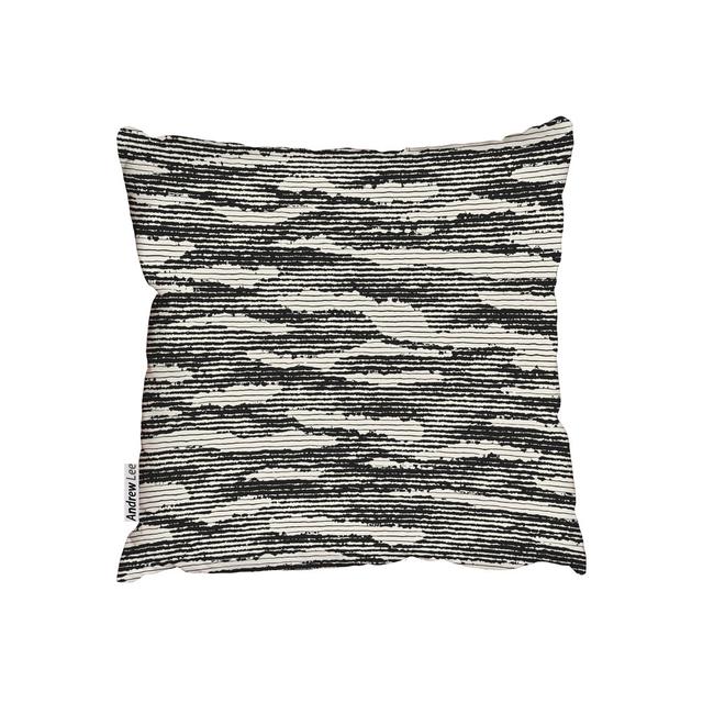 Abstract Striped Distressed Print Outdoor Cushion Andrew Lee Size: 60cm H x 60cm W x 7cm D on Productcaster.