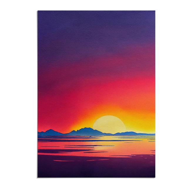 Sunset Mountain No.6 House of Hampton Matte Colour: No Matte, Format: Paper, Size: 42cm H x 29.7cm W on Productcaster.