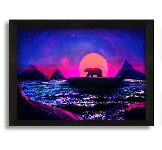 Polar Bear Dawn - Picture Frame Graphic Art on Canvas Union Rustic Size: 30cm H x 42cm W x 10cm D on Productcaster.