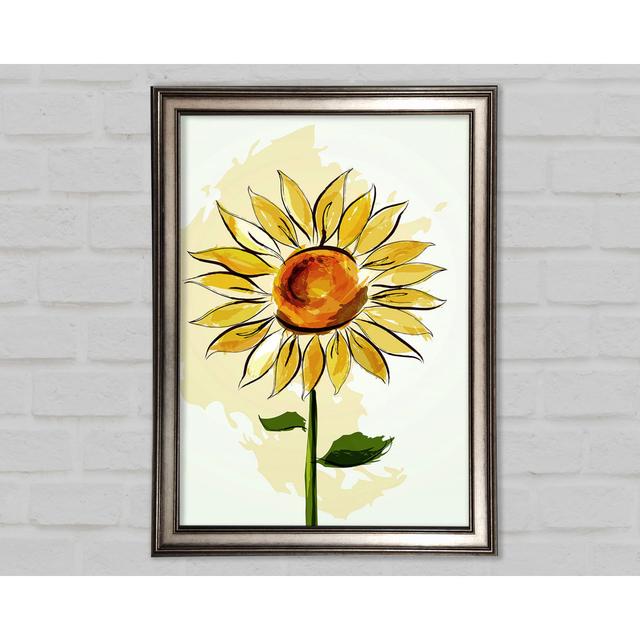 Sonnenblume Schönheit - Druck Sommerallee Größe: 118,9 cm H x 84,1 cm B x 1,5 cm T, Format: Poster mit metallgrauem Rahmen on Productcaster.