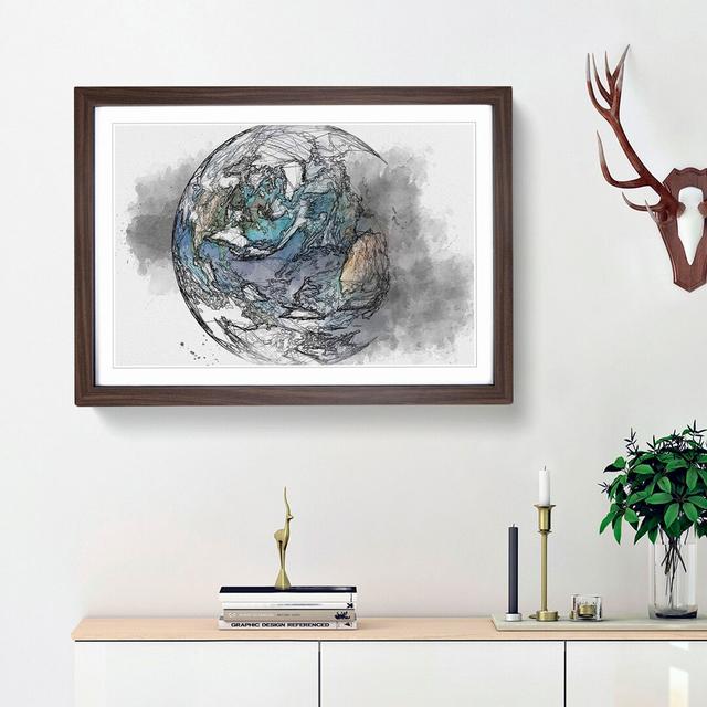 Our Planet Earth - Picture Frame Graphic Art Print East Urban Home Size: 27cm H x 36cm W x 2cm D, Frame Option: Walnut Framed on Productcaster.