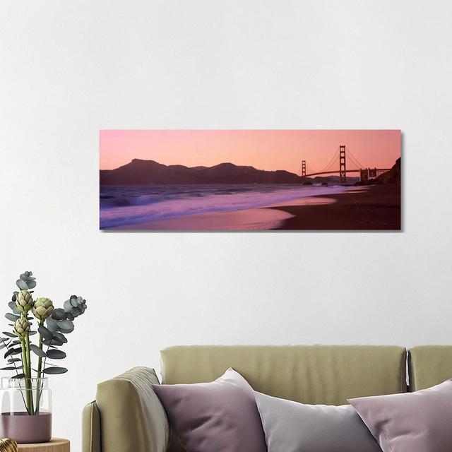 Beach And A Suspension Bridge At Sunset, Baker Beach, Golden Gate Bridge, San Francisco, San Francisco County, California, USA Highland Dunes Size: 40 on Productcaster.