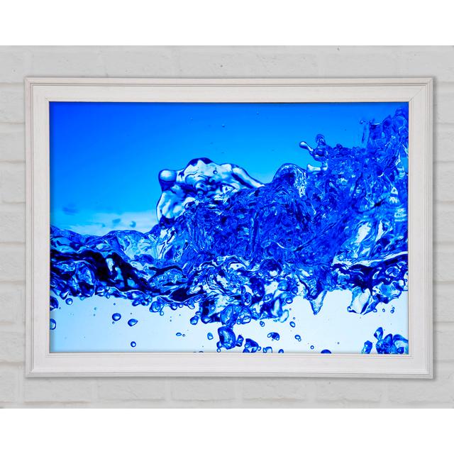 Blue Celebration Framed Print Wall Art Ivy Bronx Format: White Framed Paper, Size: 42cm H x 59.7cm W x 1.5cm D on Productcaster.