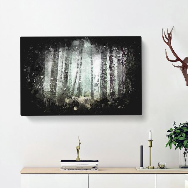 View of a Pine Tree Forest - Wrapped Canvas Painting Print East Urban Home Size: 50cm H x 76cm W x 3cm D on Productcaster.