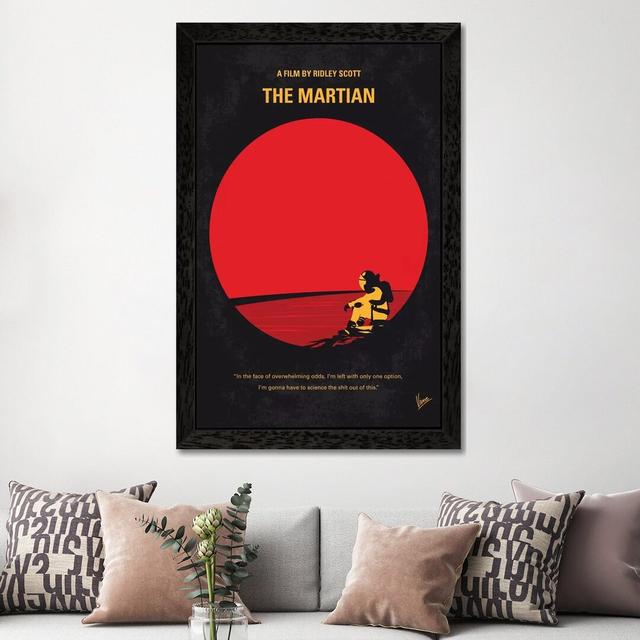 Gerahmtes Leinwandbild - Werbung „The Martian Minimal Movie Poster” von Chungkong Happy Larry Größe: 66,04 cm H x 45,72 cm B x 3,81 cm T, Rahmenauswah on Productcaster.