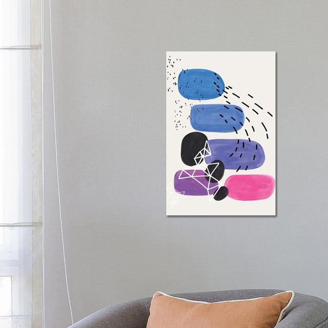 Periwinkle Pebble Party by Enshape - Wrapped Canvas Gallery-Wrapped Canvas Giclée Metro Lane Size: 66.04cm H x 45.72cm W x 3.81cm D on Productcaster.