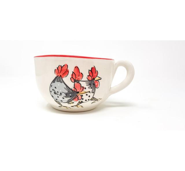 Pimm - Round Cup - Grey - Set Of 2 (Set of 2) Brambly Cottage Colour: White/Red on Productcaster.