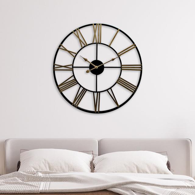 Oversized Drolet 73cm Wall Clock Mercury Row on Productcaster.