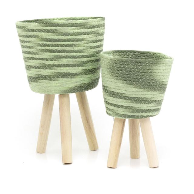 Woven Basket Planters (Set of 2) Norden Home on Productcaster.