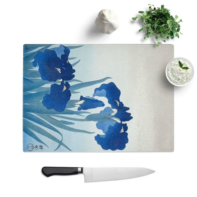 Tempered Glass Iris Flowers Chopping Board East Urban Home Size: 39 cm W x 28.5 cm L on Productcaster.